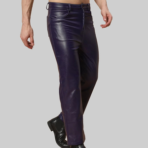 Best Price With Real 100% Genuine <b>Men</b> <b>Leather</b> <b>Pants</b> Top Quality <b>Leather</b> <b>Men's</b> <b>Pant</b> Black Color <b>Leather</b> <b>Pants</b> - Product Image 2