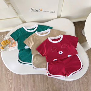 Style sportif bébé vêtements ensembles été décontracté enfant en bas âge garçons vêtements coton respirant t-shirt et short ODM motif imprimé - Product Image 1