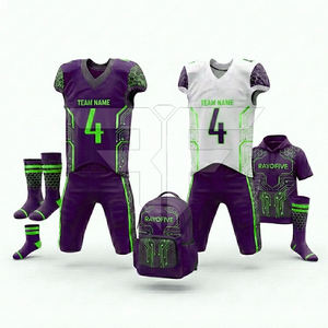 Tenues de football américain personnalisées à manches courtes avec logo imprimé par transfert thermique – Vente en gros - Product Image 4