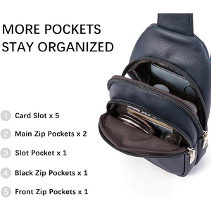 Leather Waterproof Crossbody Bag Zipper Convertible Detachable Chain Strap Shoulder Handbag for Camping Shooting Versatile Day - Product Image 2