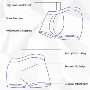 Sous-vêtements de boxe personnalisés de qualité supérieure, boxers respirants, durables, à séchage rapide, en polyester/nylon pour hommes, vente en gros - Product Image 2
