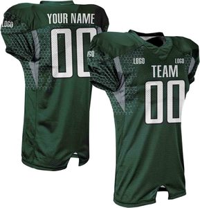 Maillot de football à manches courtes 100 % polyester entièrement sublimé, respirant et anti-humidité, à rayures, uniforme d'équipe sportive américaine - Product Image 2