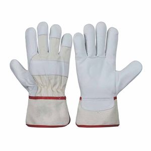 Guantes de Trabajo de Cuero Vacuno de Primera Calidad Resistentes al Calor, Guantes de Jardinería Suaves y Cómodos, Diseño de Logotipo Personalizado - Product Image 1
