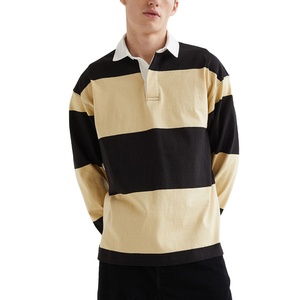 Mens <b>Shirts</b> Navy Tipped Sleeve Polo <b>Shirt</b> with Color Stripes on Cuff and <b>Collar</b> Stylish <b>T</b>-<b>shirts</b> for Men Wholesale Price 2027 - Product Image 2