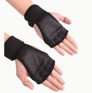 Gants de sport antidérapants à demi-doigts avec support de poignet pour la musculation, les tractions, l'entraînement de force et les séances de sport - Product Image 2