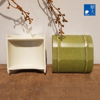 Bol à trempette en mélamine style bambou, résistant au lave-vaisselle, plat à condiments bicolore en mélamine pour bar à sushis, barbecue, restauration, commande en gros