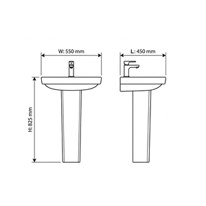 Moderno Conjunto de Lavabo de Cobre Ecológico para Uso en Hospitales, Villas y Apartamentos - Product Image 4