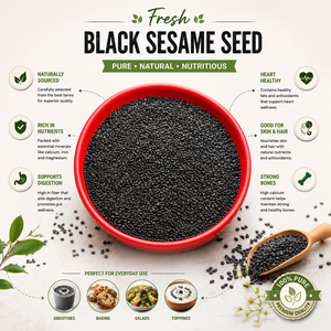 Graines de sésame noir premium naturelles Til |   Protéine riche en calcium, superaliment, nutriment sain et dense, qualité d'exportation et approvisionnement en vrac - Product Image 5
