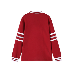 เสื้อคาร์ดิแกนคอวีสีแดงสำหรับผู้ชาย กำลังเป็นที่นิยม แขนยาว ติดกระดุม สวมใส่ในฤดูใบไม้ร่วง สีพื้น ทรงแขนปกติ - Product Image 2