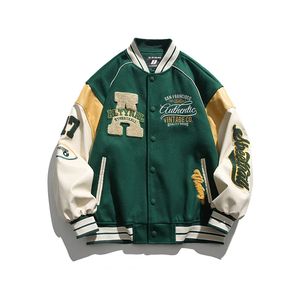 OEM Custom Manufacturer High Quality Varsity Jackets Made Wool Chenille Patch Embroidery <b>Camouflage</b> Argyle Paisley Stand - Product Image 2