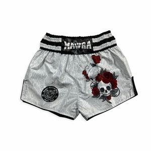 Oem Chất Lượng Cao Biểu Tượng Tùy Chỉnh Muay Thái Quần Short Thân Thiện Với Môi Thăng hoa Đàn Hồi Eo Võ Thuật Đào Tạo Dệt Kim Rắn Giản Dị - Product Image 1