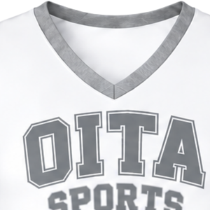 Haut d'uniforme de cheerleading gris sans manches, col en V, pour performance de danse d'équipe, compétition athlétique, vêtements de sport - Product Image 5