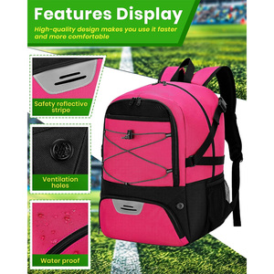 Sacs à dos de football avec personnalisation de marque, sacs d'équipe sportive, sacs à dos d'entraînement pour joueurs, fabrication OEM, exportation du Pakistan, fournisseur - Product Image 6