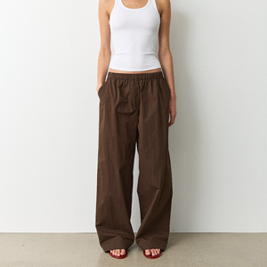 Nouveautés Pantalons de Yoga Décontractés pour Femmes à Taille Élastique, Coupe Ample, Effet Rafraîchissant, Joggers Amples 100% Nylon, Pantalons de Sport à Jambes Larges pour Femmes - Product Image 1