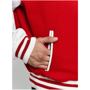 Veste de baseball Letterman 100% laine, couleur attrayante, personnalisable, avec manches en cuir d'agneau véritable, unisexe. - Product Image 3
