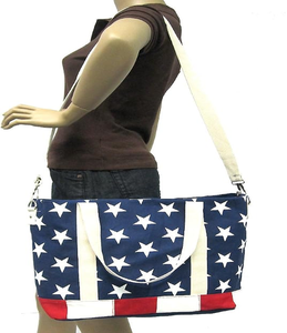 Bolsa de lona para viajes al aire libre, con estampado por sublimación, logotipo personalizado, múltiples bolsillos, bolso de mano tipo mensajero de algodón. - Product Image 4