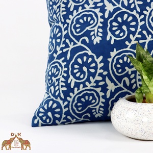 ครามดอกไม้ปลอกหมอนอิงขายร้อนนุ่มหมอนอิงปลอกหมอน Dabu บล็อกพิมพ์ปลอกหมอน - Product Image 5