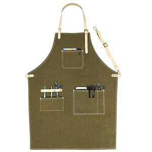 Tablier de bar en toile de haute qualité avec logo personnalisé, sangle en cuir à dégagement rapide, résistant aux rayures, pour personnel de service professionnel - Product Image 3