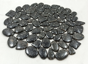 Cabochons Galaxie Étoilée Noire Personnalisables de Haute Qualité, Cristaux Naturels Premium à Dos Plat, Vente en Gros pour la Personnalisation de Bijoux - Product Image 4