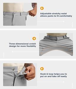 Pantalon Homme Classique Décontracté Taille Mi-Haute Vintage Léger à Séchage Rapide avec Boutons et Fermeture Éclair, Couleur Personnalisable, Qualité Supérieure - Product Image 2