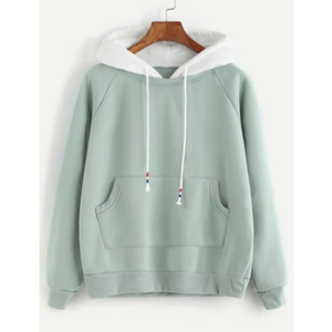 100% Cotton Terry <b>Women</b> Pullover Streetwear Hoodie Casual Oversize <b>Winter</b> Embossed Logo ODM Sweatshirt - Product Image 3