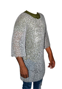 Aluminum Chainmail Shirt Half Sleeve 10mm Riveted <b>Ring</b> Viking Knight Armor Medieval Historical Reenactment And Halloween Costume - Product Image 4