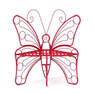 Farfalla moderna in metallo da giardino panca da giardino all'aperto sedile per parco ingresso e cortile comodi posti a sedere all'aperto - Product Image 6