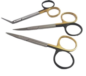 Ensemble d'instruments chirurgicaux avancés Ciseaux à iris incurvés droits en acier inoxydable de haute qualité pour la Source d'alimentation manuelle de premiers soins - Product Image 2