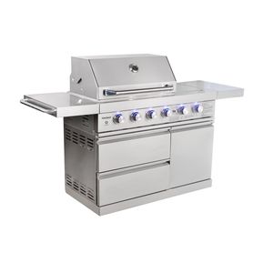 Griglia BBQ Portatile a 6 Bruciatori in Acciaio Inox 304 con Accensione Elettronica e Ruote Universali per Casa o Campeggio - Product Image 3