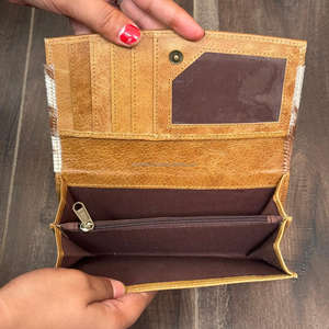 Monedero de mano de cuero de vaca de alta calidad para mujer, tarjetero de cuero genuino personalizado, carteras RFID - Product Image 6