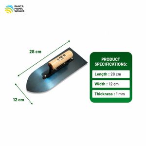 เกรียงฉาบปูนคุณภาพสูง ขนาด 10 นิ้ว ปลายแหลม ทำจากเหล็กกล้าคาร์บอน ด้ามไม้ เครื่องมือฉาบปูน - Product Image 4