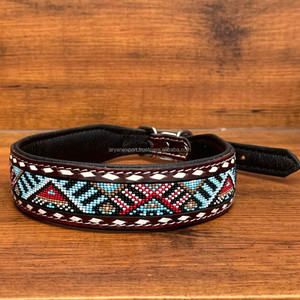 Venta al por mayor de diseño de accesorios para mascotas, Collar de perro de cuero de vaca duradero de alta calidad, accesorios de aleación de cuero de vaca, Collar para mascotas - Product Image 4