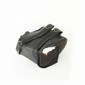 Sac à dos vintage en cuir véritable fait main, antivol, en peau de vache véritable avec fourrure, unisexe, logo personnalisable, 20-35L - Product Image 6