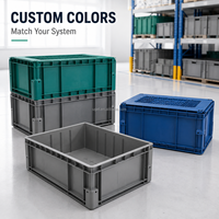 Boîte logistique intelligente UGET pour entrepôt avec panneaux de séparation empilables, barrières en grille plastique robustes et durables pour le stockage vertical