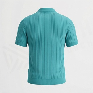College Trend Solid <b>Half</b>-Zip Mens Polo <b>Shirts</b> Plus Size Breathable Quick Dry Jersey Fabric High Street Customized Color - Product Image 2