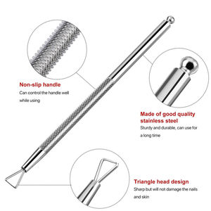 Stainless Steel Double Head Cuticle Peeler & Pusher Set 2-Piece Manicure Pedicure <b>Tools</b> for <b>Nail</b> Care - Product Image 6