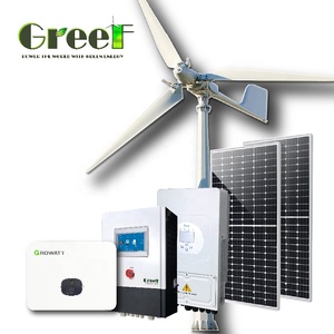 10KW 20kW 30Kw gió năng lượng mặt trời lai hệ thống pin lithium với bộ điều khiển Trạm điện gió năng lượng mặt trời lai biến tần nhà máy sử dụng - Product Image 1