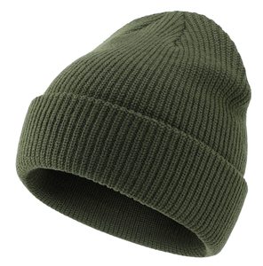 Bonnet unisexe vert olive 100% acrylique tricoté, bonnet d'hiver décontracté extensible, taille adulte 56-58CM - Product Image 2