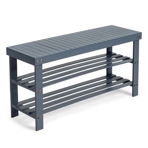 Scarpiera Moderna a 3 Livelli in Bambù con Finitura Laccata Superiore Senza Giunture e Design Smontabile per Armadio, Soggiorno o Conservazione Borse - Product Image 5