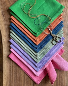 Wholesale Customized 100% Linen Handmade Eco-Friendly Organic Durable Reusable <b>Square</b> Dining <b>Table</b> Napkins for Wedding - Product Image 6