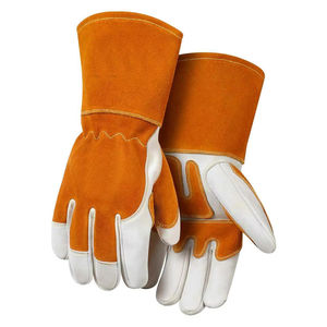 Gants de soudage en cuir de vachette résistants à la chaleur, de qualité industrielle, pour travaux lourds - Product Image 1
