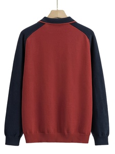 Pull tricoté élégant pour homme à manches régulières, chaud et respirant, idéal pour l'automne et l'hiver, décontracté, uni, avec col et bouton unique - Product Image 3