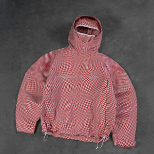 Veste coupe-vent en nylon léger imperméable à carreaux pour homme, fermeture éclair intégrale, grande taille, style masque ninja - Product Image 1