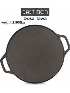 SKUAS Brand <b>Cast</b> Iron Round <b>Pan</b> Roti Tawa Dhosa Pre Seasoned Naturally Non-Stick Toxin Free Sustainable Durable Induction Ready - Product Image 3