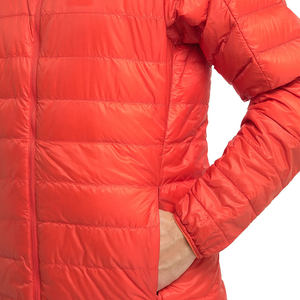 Veste d'hiver pour homme en duvet rouge, col montant, fermeture éclair sur le devant, coupe-vent, décontractée, coupe ajustée, longueur normale, couleur unie - Product Image 6