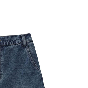 Shorts de mezclilla rectos casuales de verano para mujer, talla grande, personalizados, sexys, de cintura alta, con dobladillo deshilachado y aberturas, lavado claro, estilo streetwear - Product Image 3