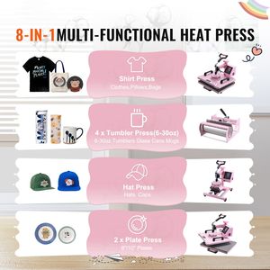 Pressa a Caldo 5 in 1 da 12 x 15 Pollici con Rotazione a 360 Gradi per Stampa su T-shirt e Tumbler da 30 oz - Product Image 1