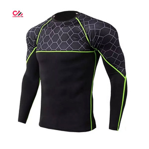 Precio al por mayor, recién llegado, conjunto de compresión para hombre hecho a medida, de color liso, de cintura alta, elástico, de 2 piezas, para entrenamiento y fitness. - Product Image 6
