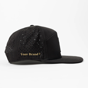 Casquette de baseball en polyester avec logo en PVC personnalisé vente en gros 5 panneaux coupe au laser pour sport de course à pied casquette de papa Gorras Golf Performance - Product Image 5