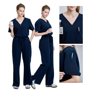 Ensemble de blouses médicales VN FACTORY pour femmes, infirmières, uniformes à jambes larges, vêtements d'hôpital de qualité supérieure, unisexe - Uniformes FMF OEM/ODM - Product Image 6